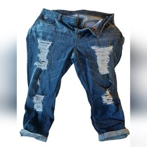 J. Lo Cropped Denim Jeans